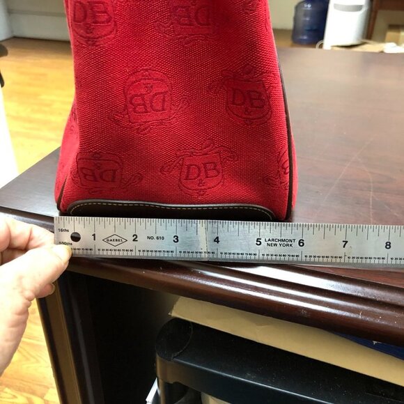 Dooney Bourke, Red # DL50C-W4 Canvas/ Leather Bag. Like New - Picture 4 of 10